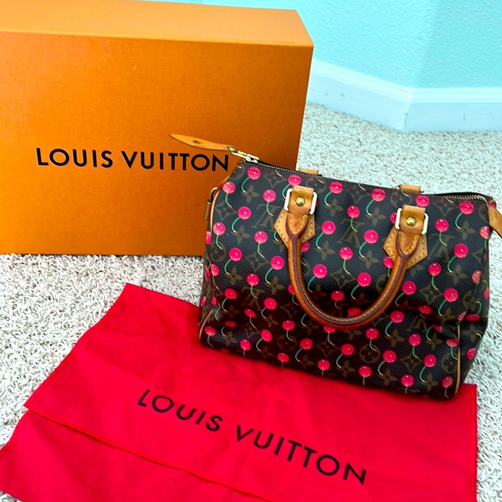 Louis Vuitton x Takashi Murakami Speedy 25 Hand Bag Sp0045 Cherry Monogram 🍒🍒
